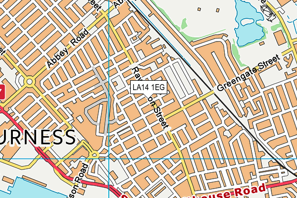 LA14 1EG map - OS VectorMap District (Ordnance Survey)