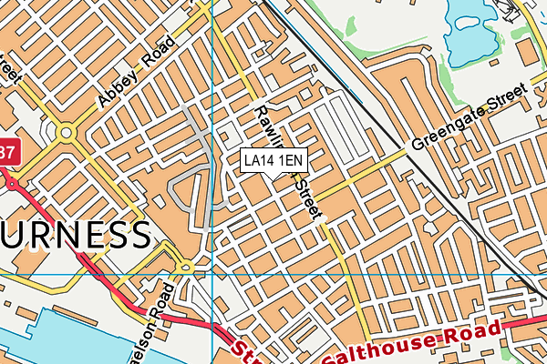 LA14 1EN map - OS VectorMap District (Ordnance Survey)