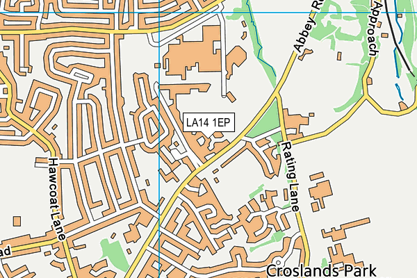 LA14 1EP map - OS VectorMap District (Ordnance Survey)