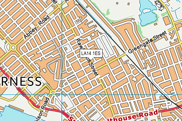 LA14 1ES map - OS VectorMap District (Ordnance Survey)