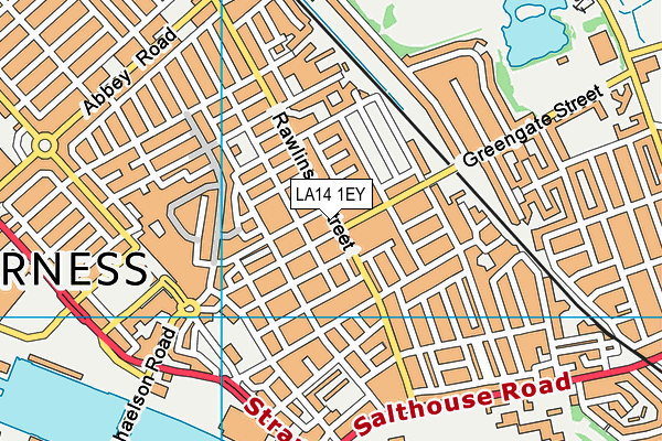 LA14 1EY map - OS VectorMap District (Ordnance Survey)