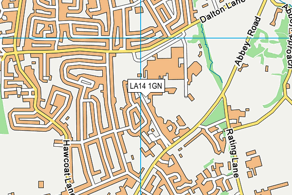 LA14 1GN map - OS VectorMap District (Ordnance Survey)