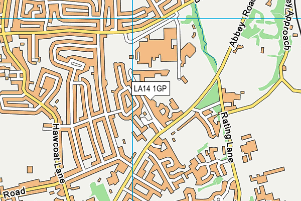 LA14 1GP map - OS VectorMap District (Ordnance Survey)