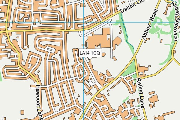 LA14 1GQ map - OS VectorMap District (Ordnance Survey)