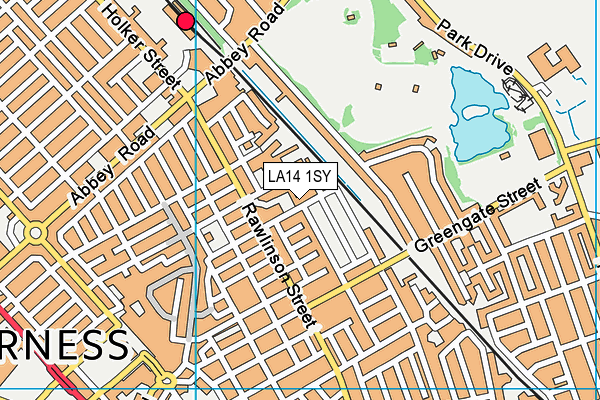 LA14 1SY map - OS VectorMap District (Ordnance Survey)
