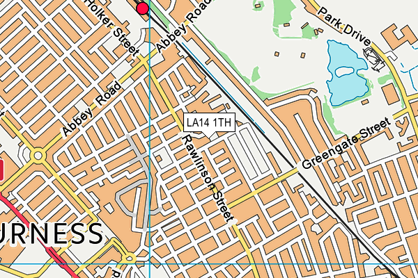 LA14 1TH map - OS VectorMap District (Ordnance Survey)