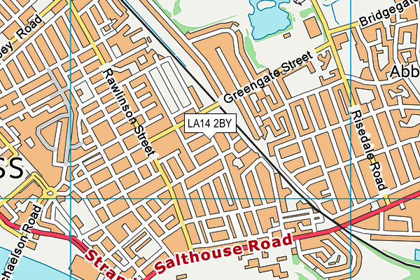 LA14 2BY map - OS VectorMap District (Ordnance Survey)