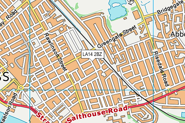 LA14 2BZ map - OS VectorMap District (Ordnance Survey)