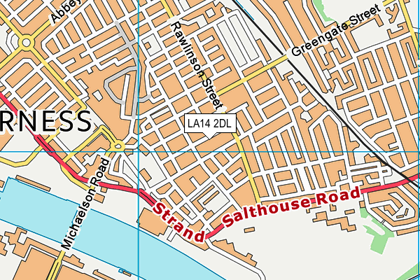 LA14 2DL map - OS VectorMap District (Ordnance Survey)