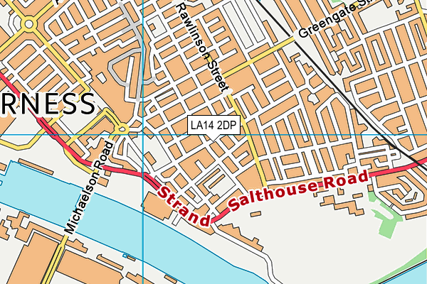 LA14 2DP map - OS VectorMap District (Ordnance Survey)