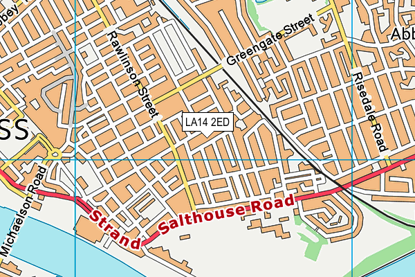 LA14 2ED map - OS VectorMap District (Ordnance Survey)