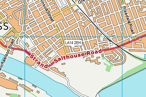 LA14 2EH map - OS VectorMap District (Ordnance Survey)