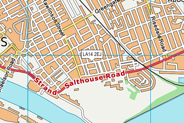 LA14 2EJ map - OS VectorMap District (Ordnance Survey)