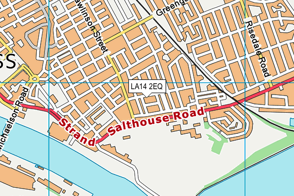 LA14 2EQ map - OS VectorMap District (Ordnance Survey)