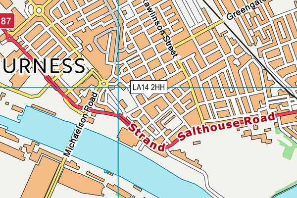 LA14 2HH map - OS VectorMap District (Ordnance Survey)