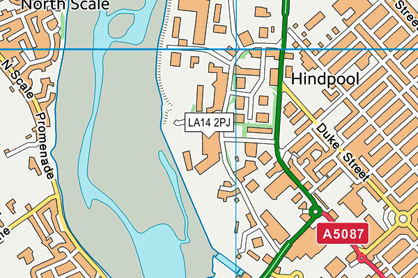 Furness College map (LA14 2PJ) - OS VectorMap District (Ordnance Survey)