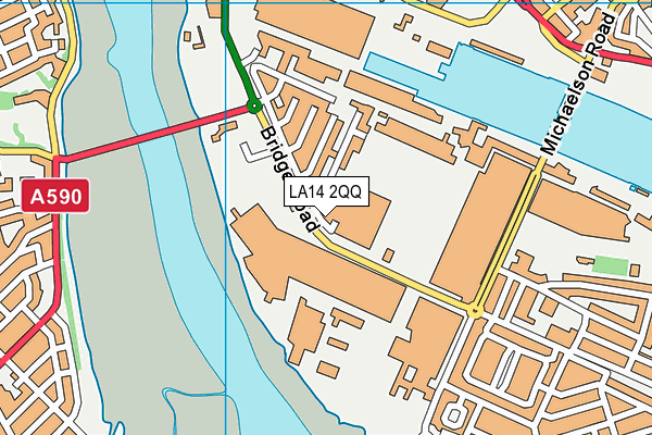 LA14 2QQ map - OS VectorMap District (Ordnance Survey)