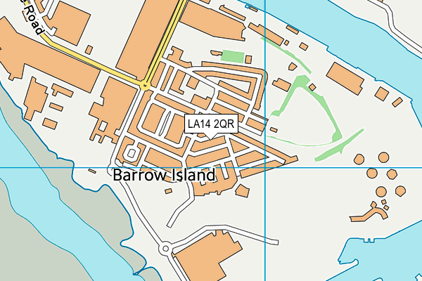 LA14 2QR map - OS VectorMap District (Ordnance Survey)