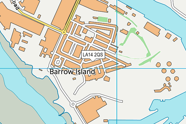 LA14 2QS map - OS VectorMap District (Ordnance Survey)