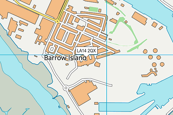 LA14 2QX map - OS VectorMap District (Ordnance Survey)