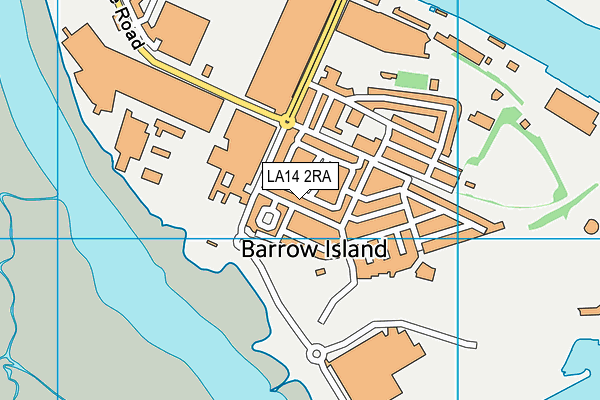 LA14 2RA map - OS VectorMap District (Ordnance Survey)
