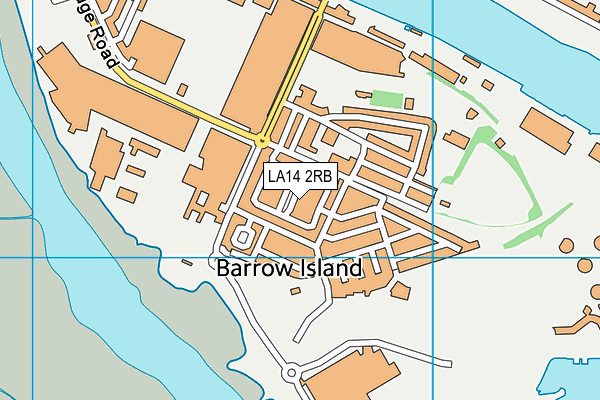 LA14 2RB map - OS VectorMap District (Ordnance Survey)