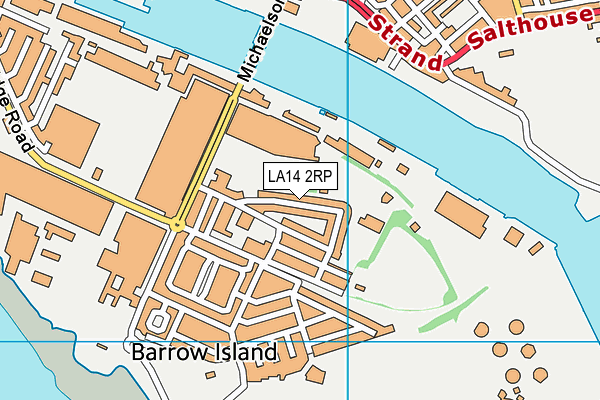 LA14 2RP map - OS VectorMap District (Ordnance Survey)