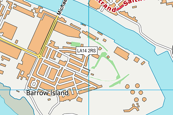 LA14 2RS map - OS VectorMap District (Ordnance Survey)