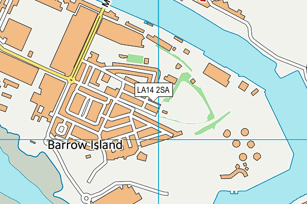 LA14 2SA map - OS VectorMap District (Ordnance Survey)