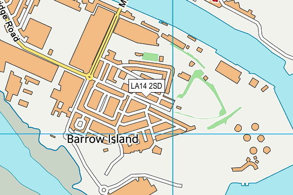 LA14 2SD map - OS VectorMap District (Ordnance Survey)