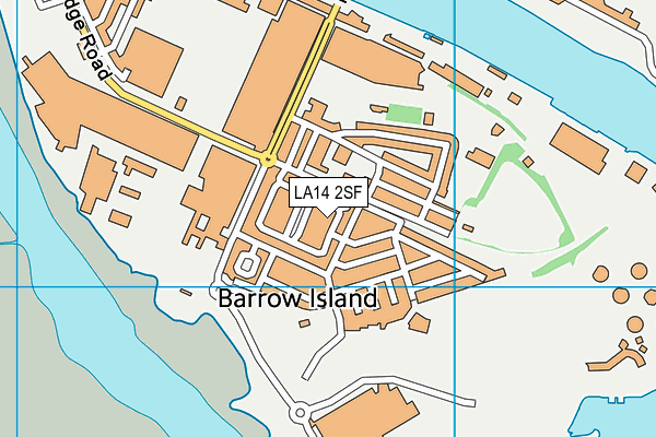 LA14 2SF map - OS VectorMap District (Ordnance Survey)