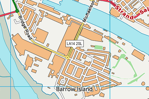 LA14 2SL map - OS VectorMap District (Ordnance Survey)