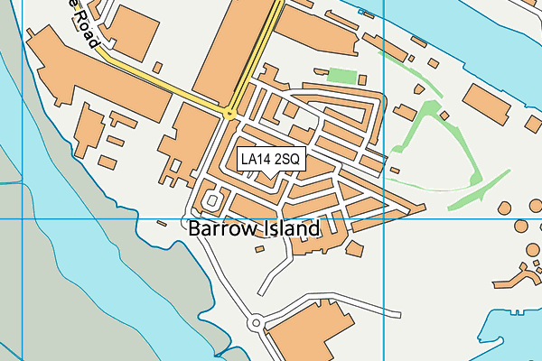 LA14 2SQ map - OS VectorMap District (Ordnance Survey)