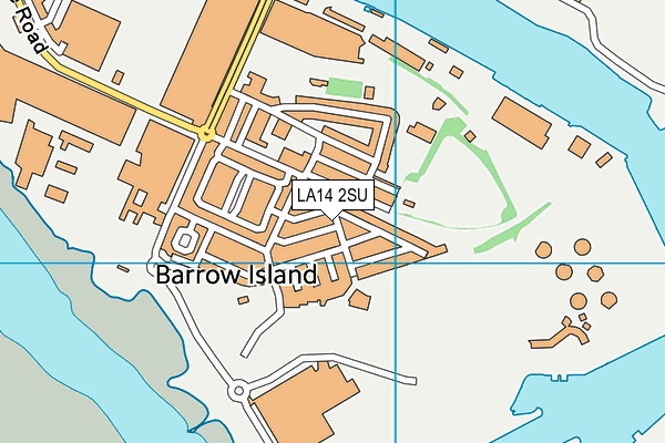 LA14 2SU map - OS VectorMap District (Ordnance Survey)