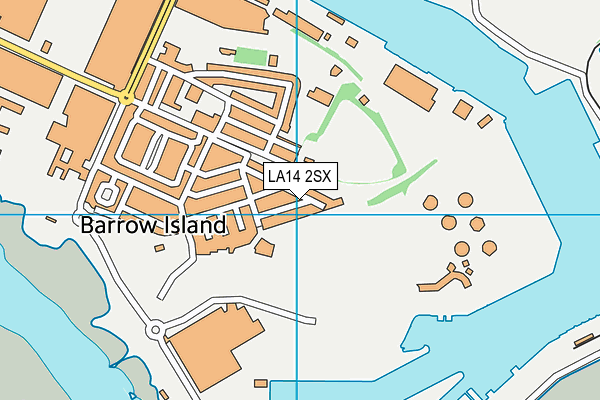 LA14 2SX map - OS VectorMap District (Ordnance Survey)