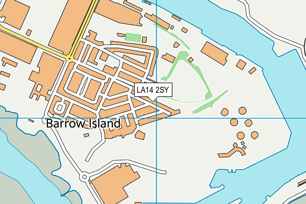 LA14 2SY map - OS VectorMap District (Ordnance Survey)