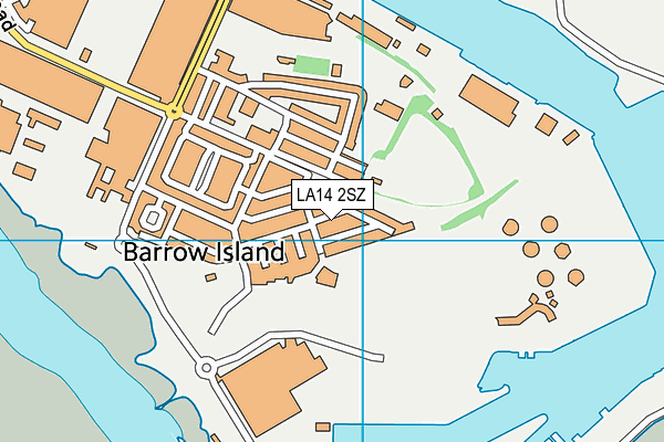 LA14 2SZ map - OS VectorMap District (Ordnance Survey)