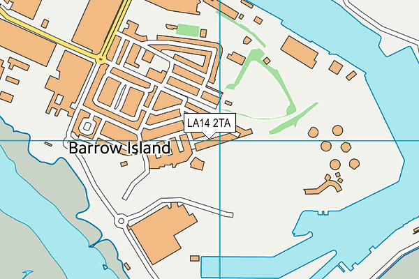 LA14 2TA map - OS VectorMap District (Ordnance Survey)