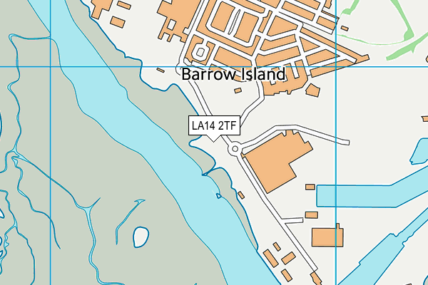 LA14 2TF map - OS VectorMap District (Ordnance Survey)