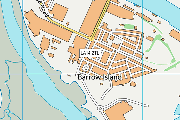 LA14 2TL map - OS VectorMap District (Ordnance Survey)