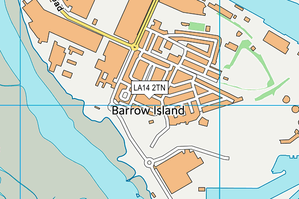 LA14 2TN map - OS VectorMap District (Ordnance Survey)