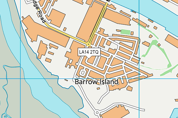 LA14 2TQ map - OS VectorMap District (Ordnance Survey)