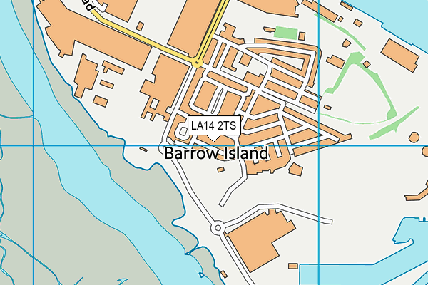 LA14 2TS map - OS VectorMap District (Ordnance Survey)