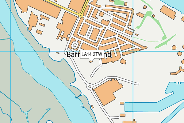 LA14 2TW map - OS VectorMap District (Ordnance Survey)