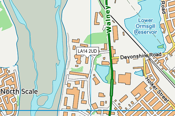 LA14 2UD map - OS VectorMap District (Ordnance Survey)