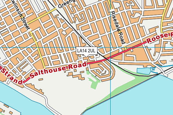 LA14 2UL map - OS VectorMap District (Ordnance Survey)