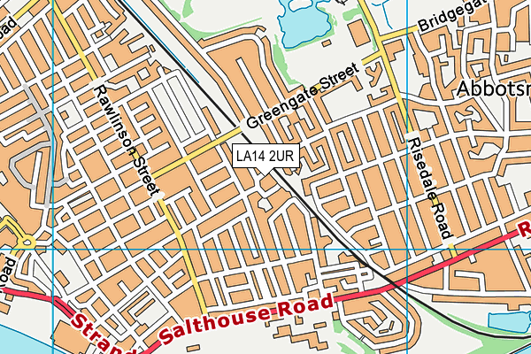 LA14 2UR map - OS VectorMap District (Ordnance Survey)