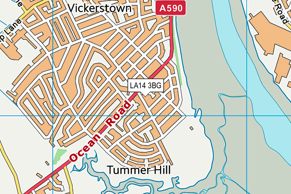 South Walney Junior School map (LA14 3BG) - OS VectorMap District (Ordnance Survey)