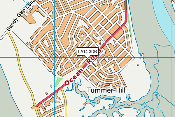 LA14 3DB map - OS VectorMap District (Ordnance Survey)