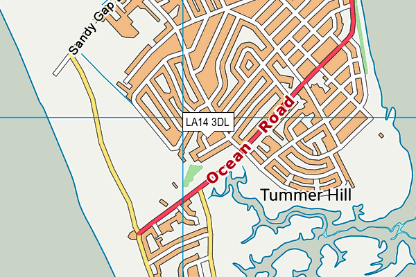 LA14 3DL map - OS VectorMap District (Ordnance Survey)